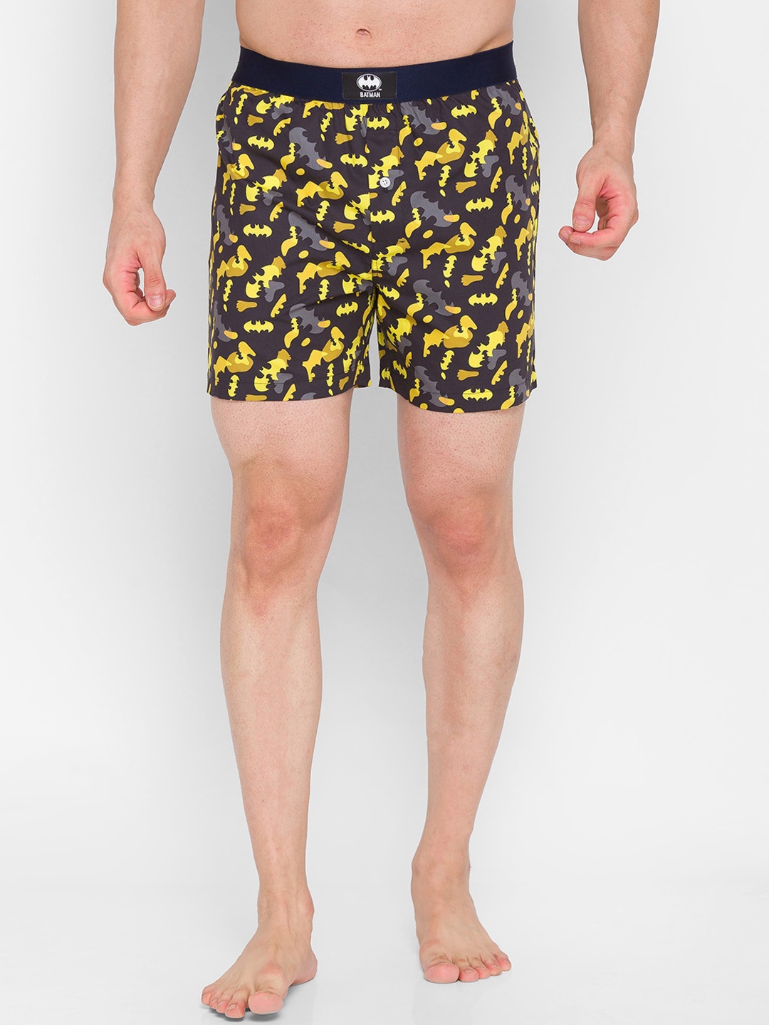 

Smugglerz Men Black & Grey Batman Printed Pure Cotton Boxers