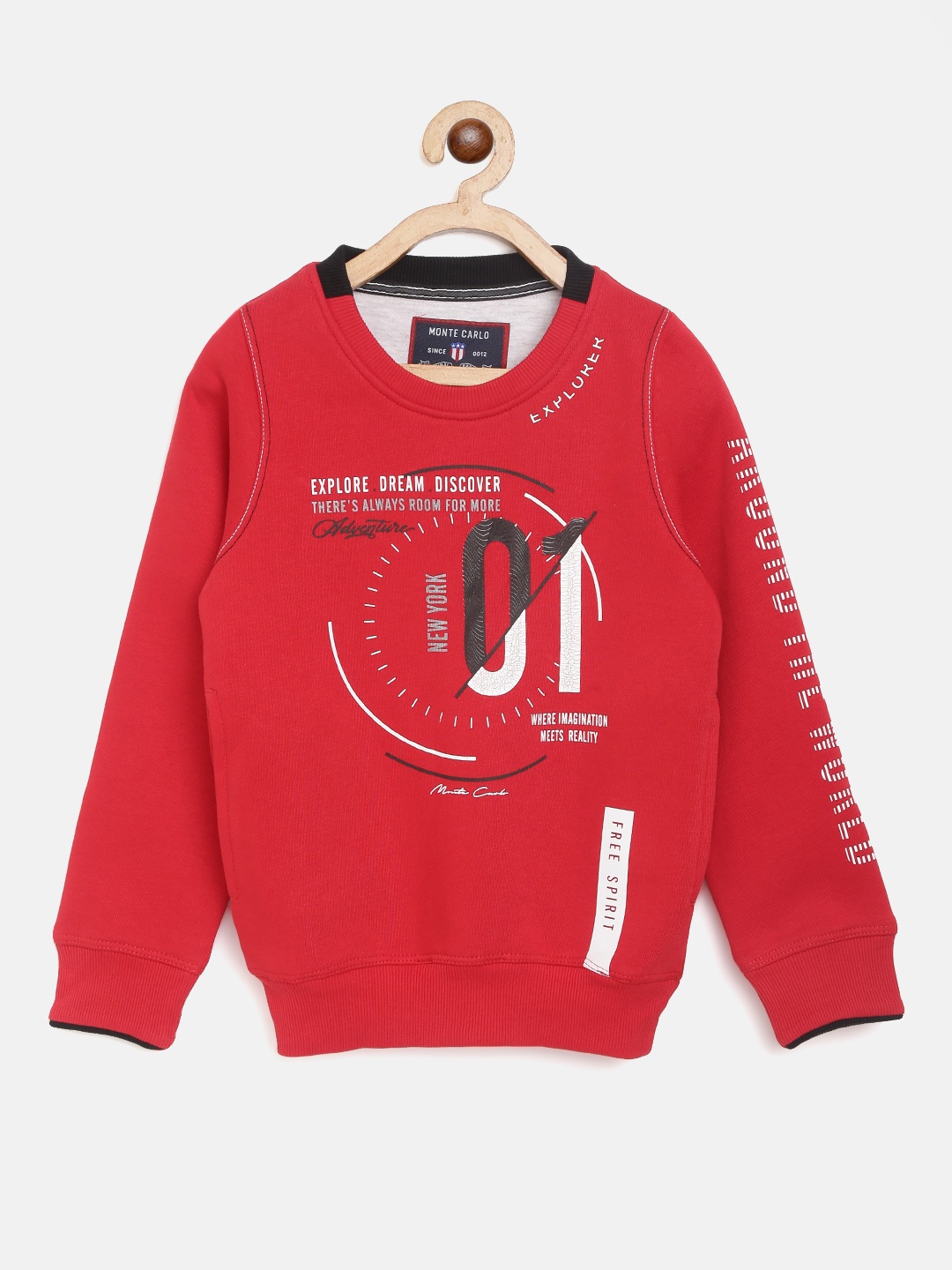 

Monte Carlo Boys Red & White Printed Sweatshirt