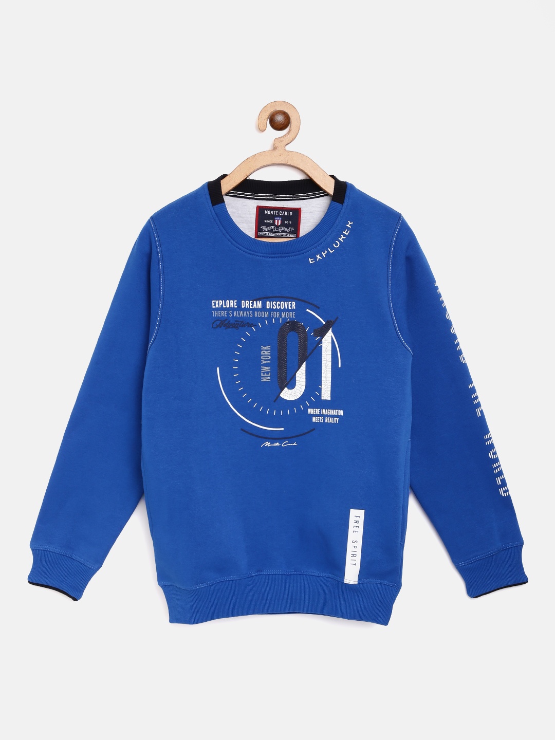 

Monte Carlo Boys Blue & White Printed Sweatshirt