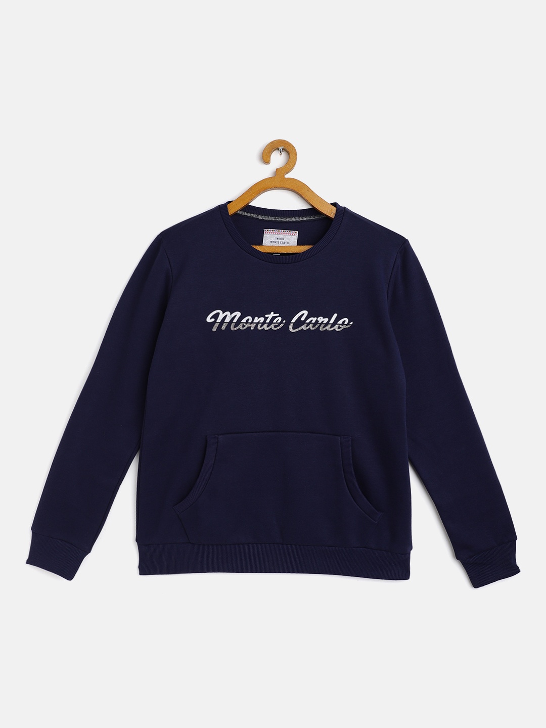 

Monte Carlo Girls Navy & White Brand Logo Print Sweatshirt, Navy blue