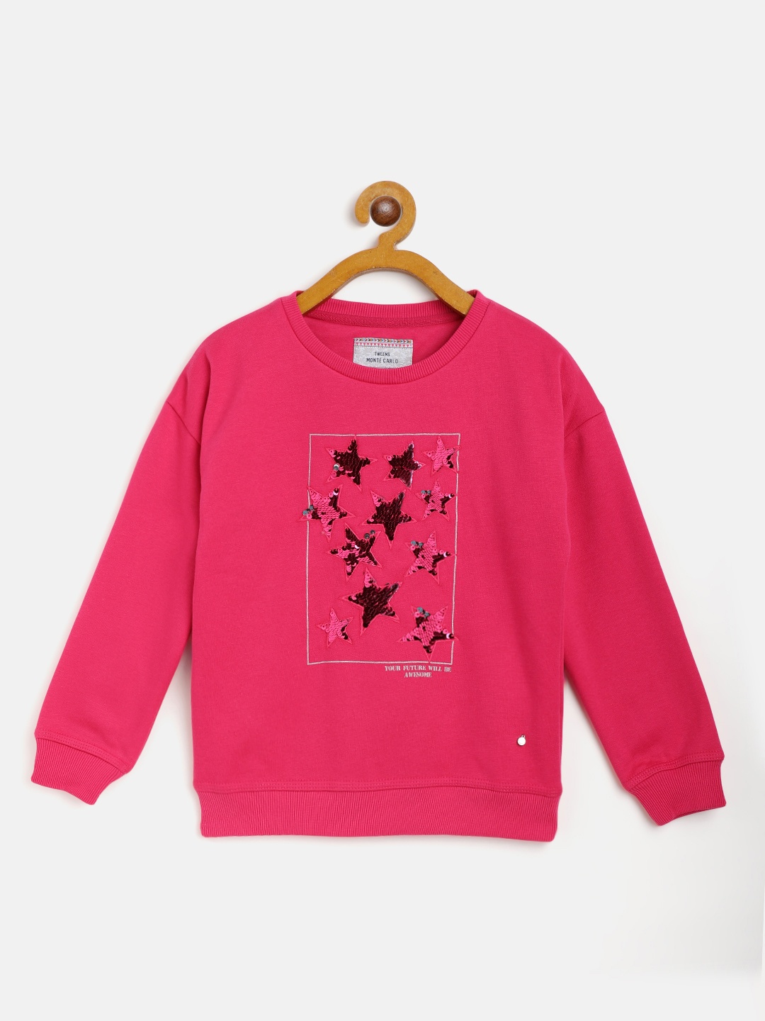 

Monte Carlo Girls Pink Flip Sequinned Sweatshirt