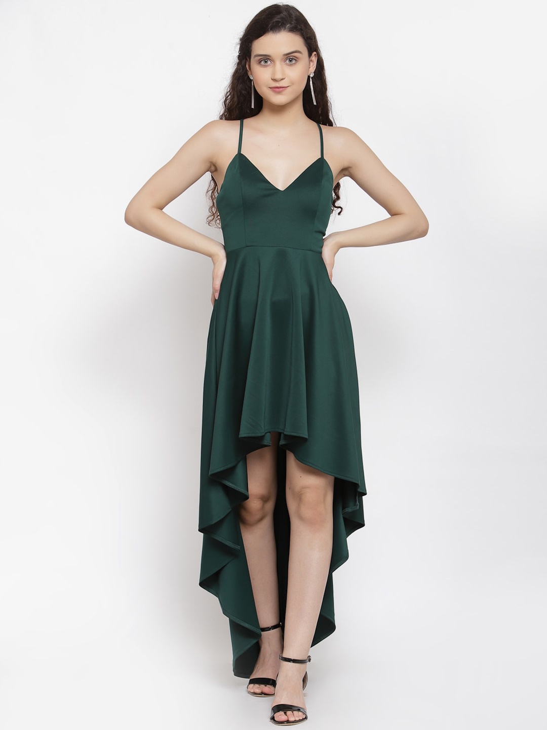 

iki chic Green Scuba Dress