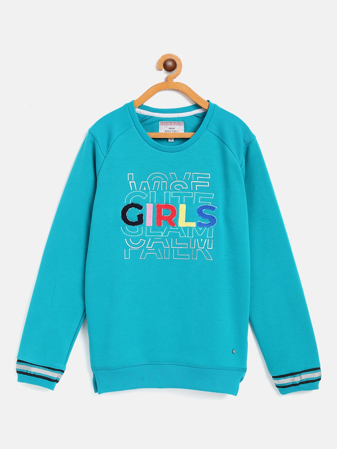 

Monte Carlo Girls Blue & White Printed Sweatshirt