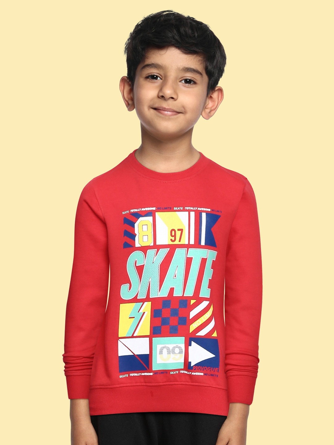 

Provogue Boys Red Printed Sweatshirt