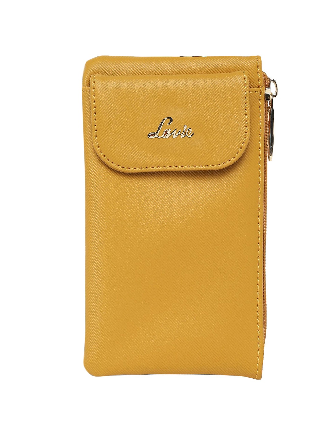 

Lavie Kami Women Mustard Multi Utility Mobile Pouch