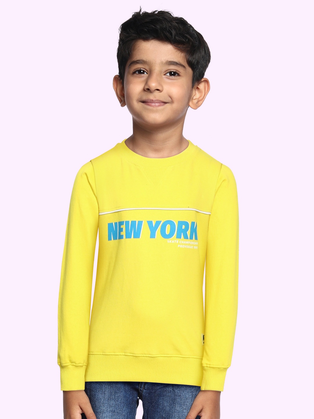 

Provogue Boys Yellow Printed Sweatshirt