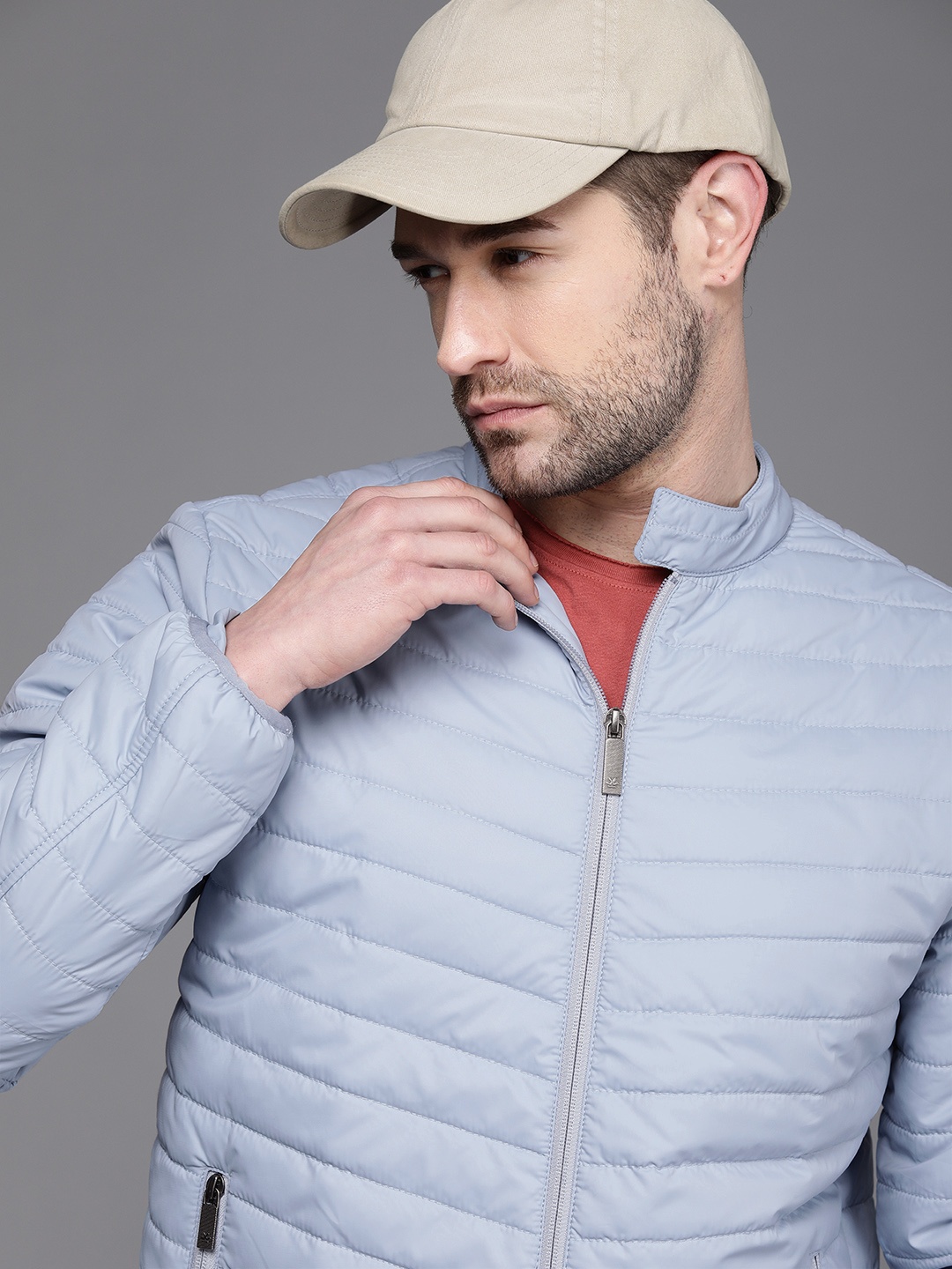 

WROGN Men Blue Padded Jacket