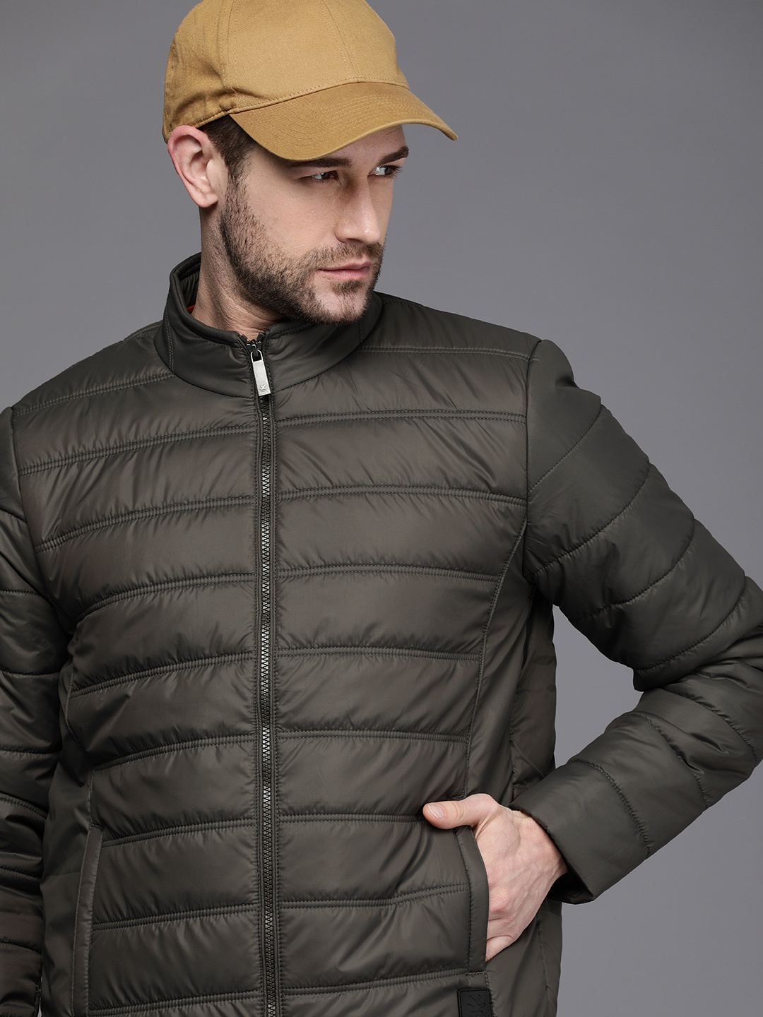 

WROGN Men Grey Padded Jacket