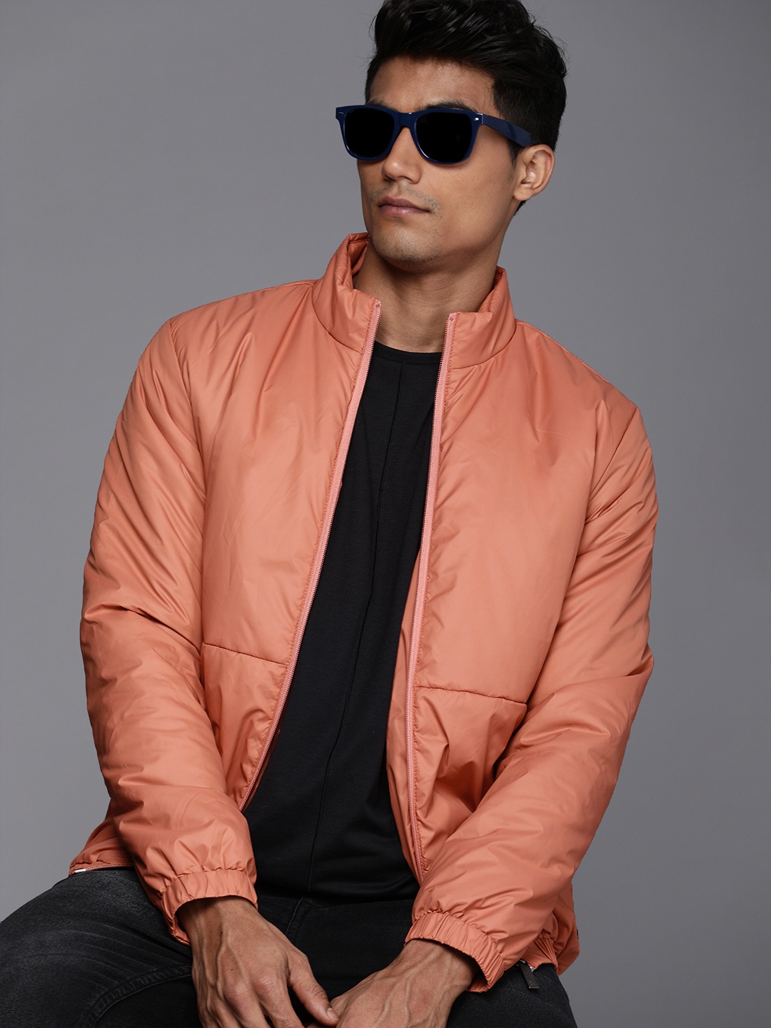 

WROGN Men Dusty Pink Padded Jacket