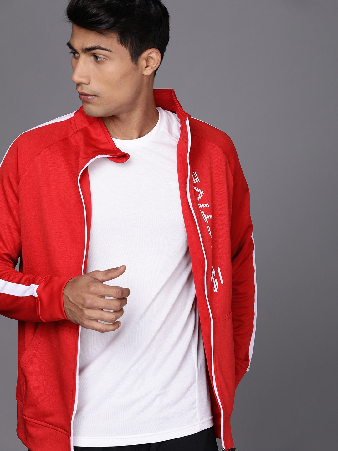 

WROGN ACTIVE Men Red Printed Sweatshirt