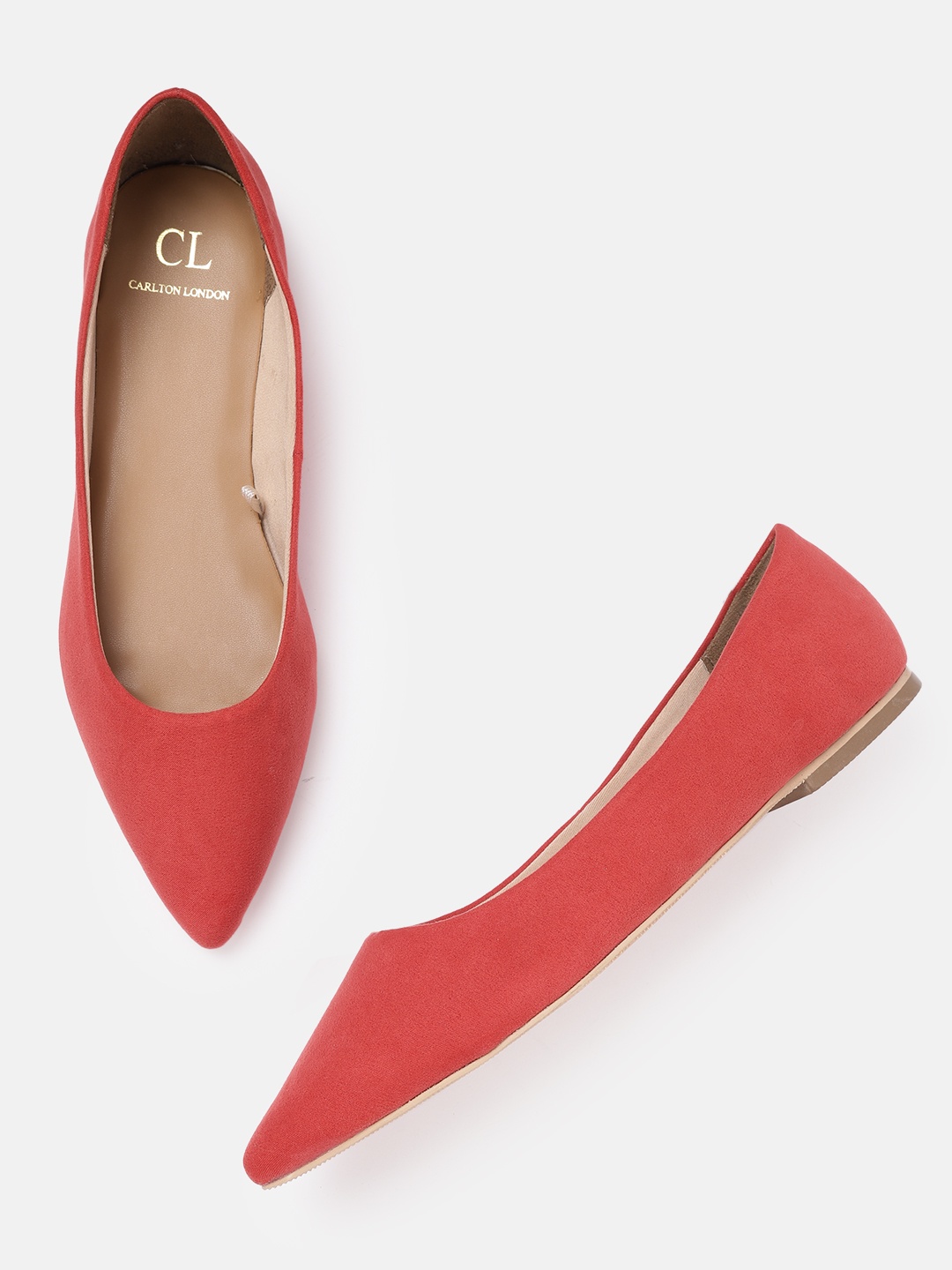 

Carlton London Women Red Solid Ballerinas