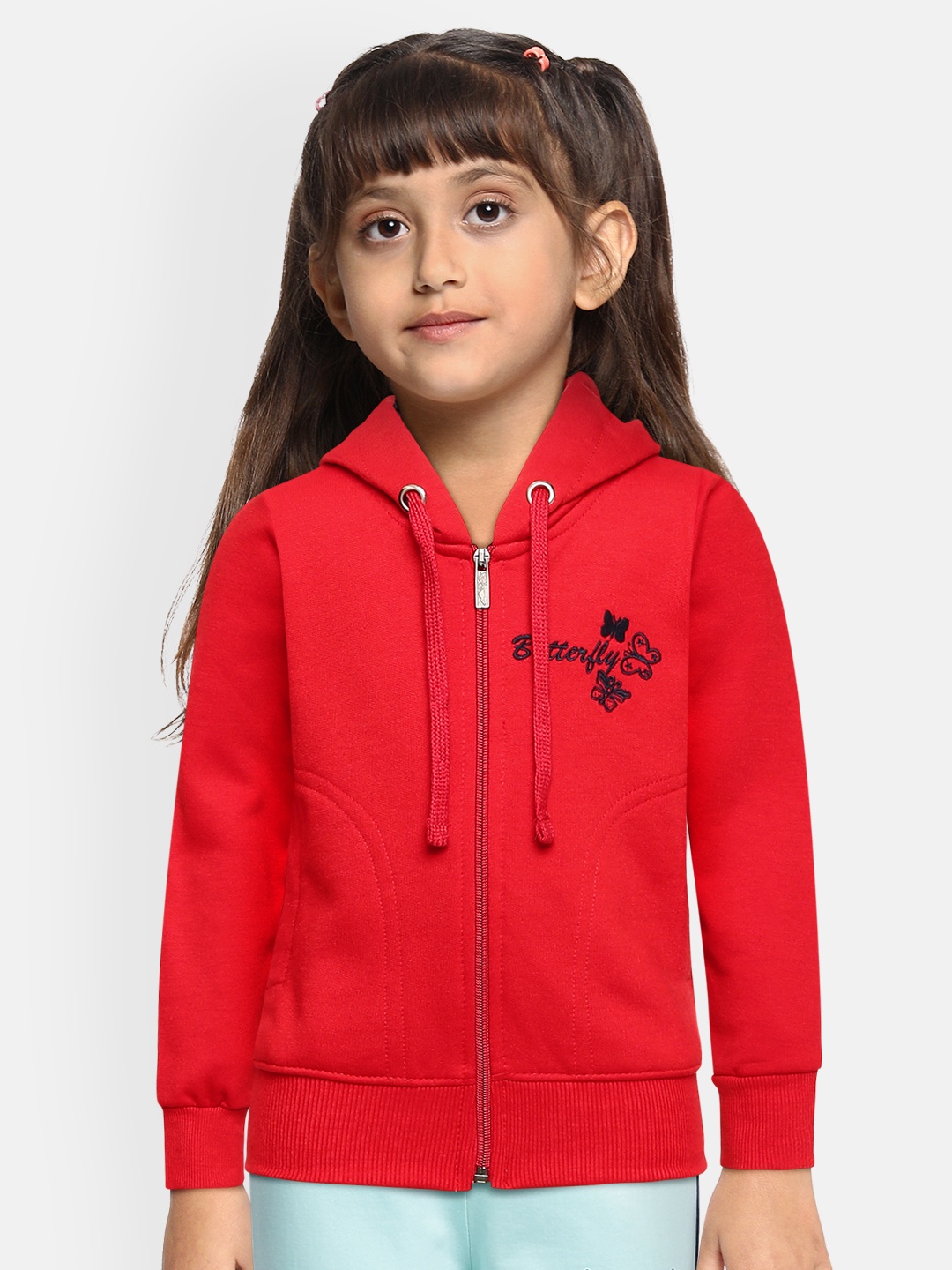 

ADBUCKS Girls Red Hooded Sweatshirt