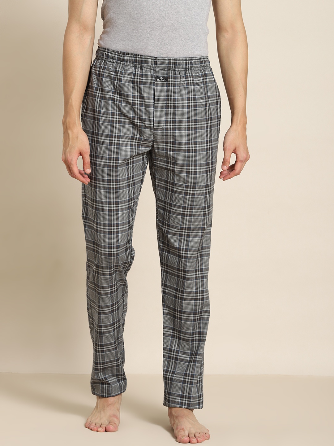 

Hancock Men Grey Checked Comfort Fit Lounge Pant