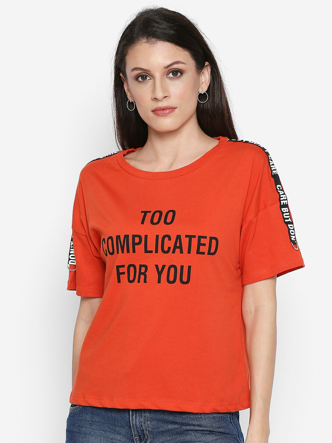 

People Women Red Typography printed T-Shirt