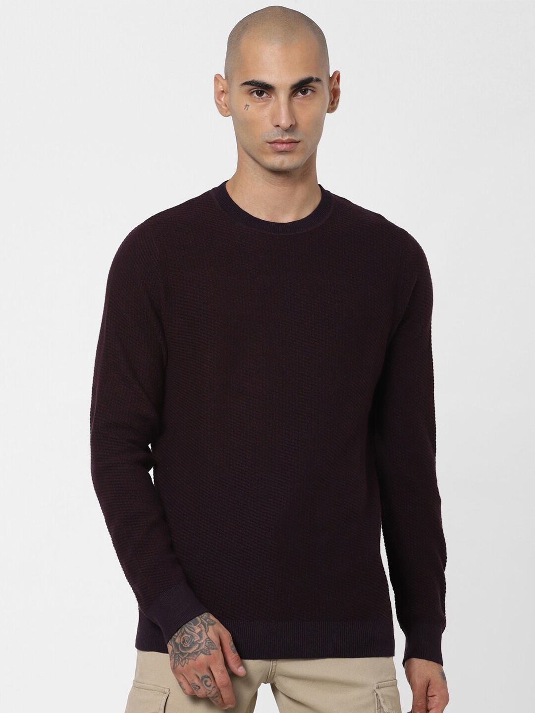 

Jack & Jones Men Maroon Pullover