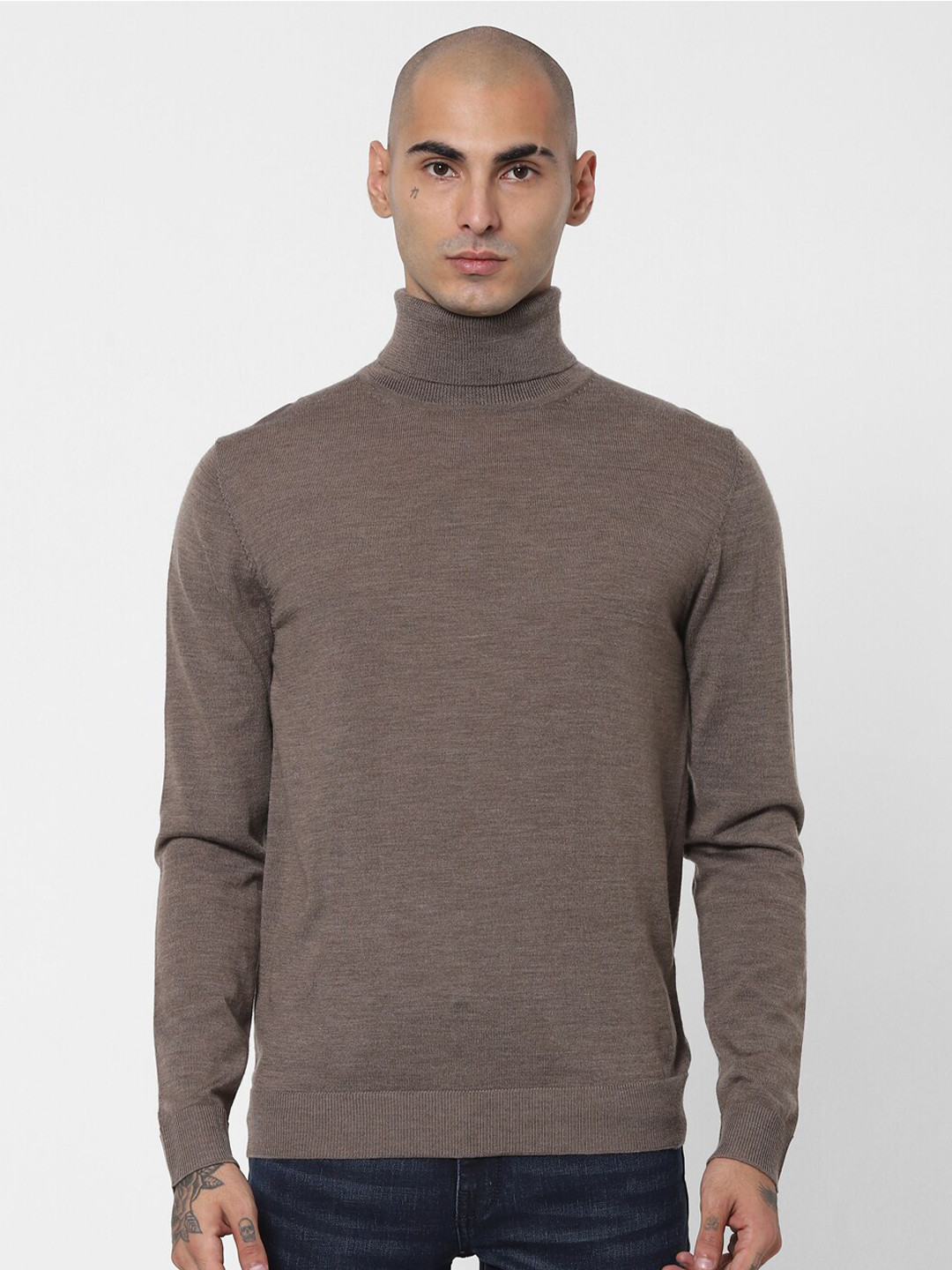 

Jack & Jones Men Brown Solid Pullover