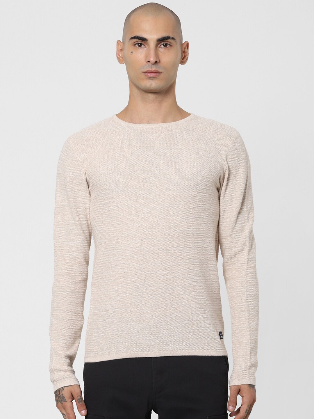 

Jack & Jones Men Beige Cotton Pullover Sweater