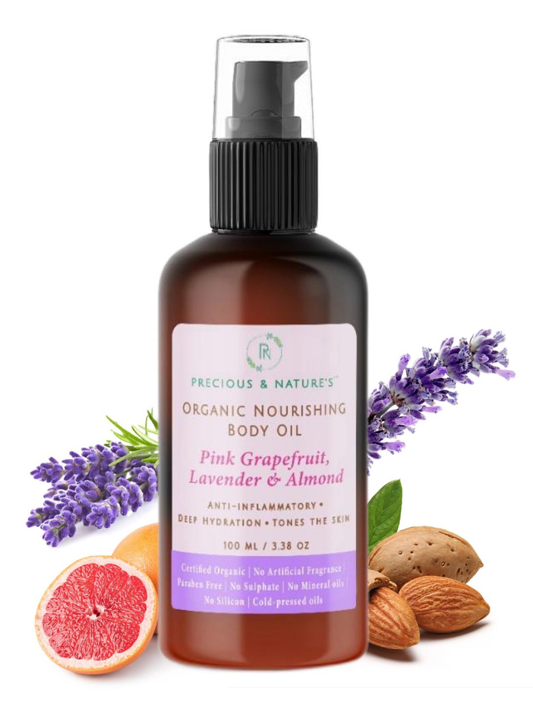 

Precious and Natures Unisex Organic Body Nourishment Oil 100ml, Brown