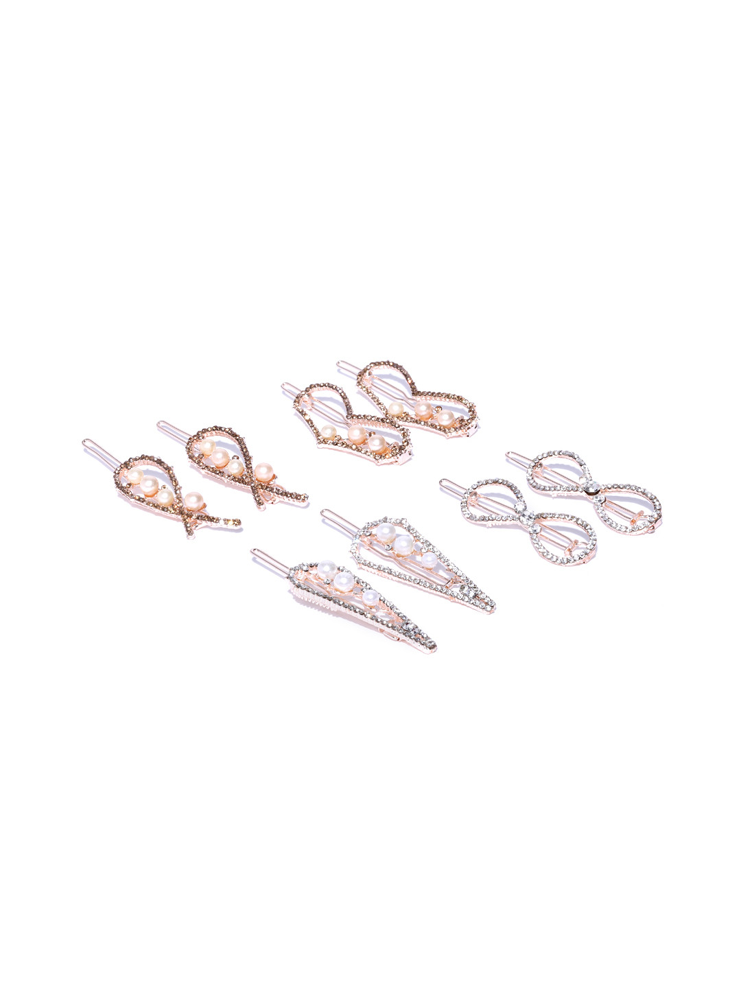 

Kord Store Women Set of 4 Rose Gold Tic Tac Hair Clip
