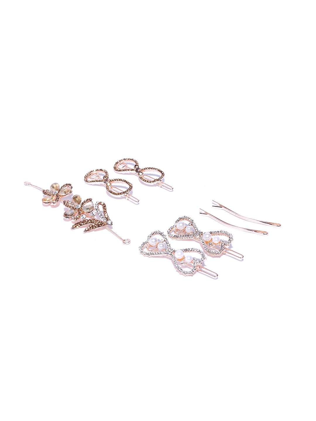 

Kord Store Women Rose Gold Hair Accessory Set of 3