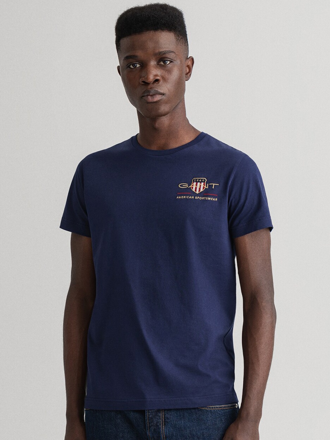 

GANT Men Blue Typography Printed T-shirt