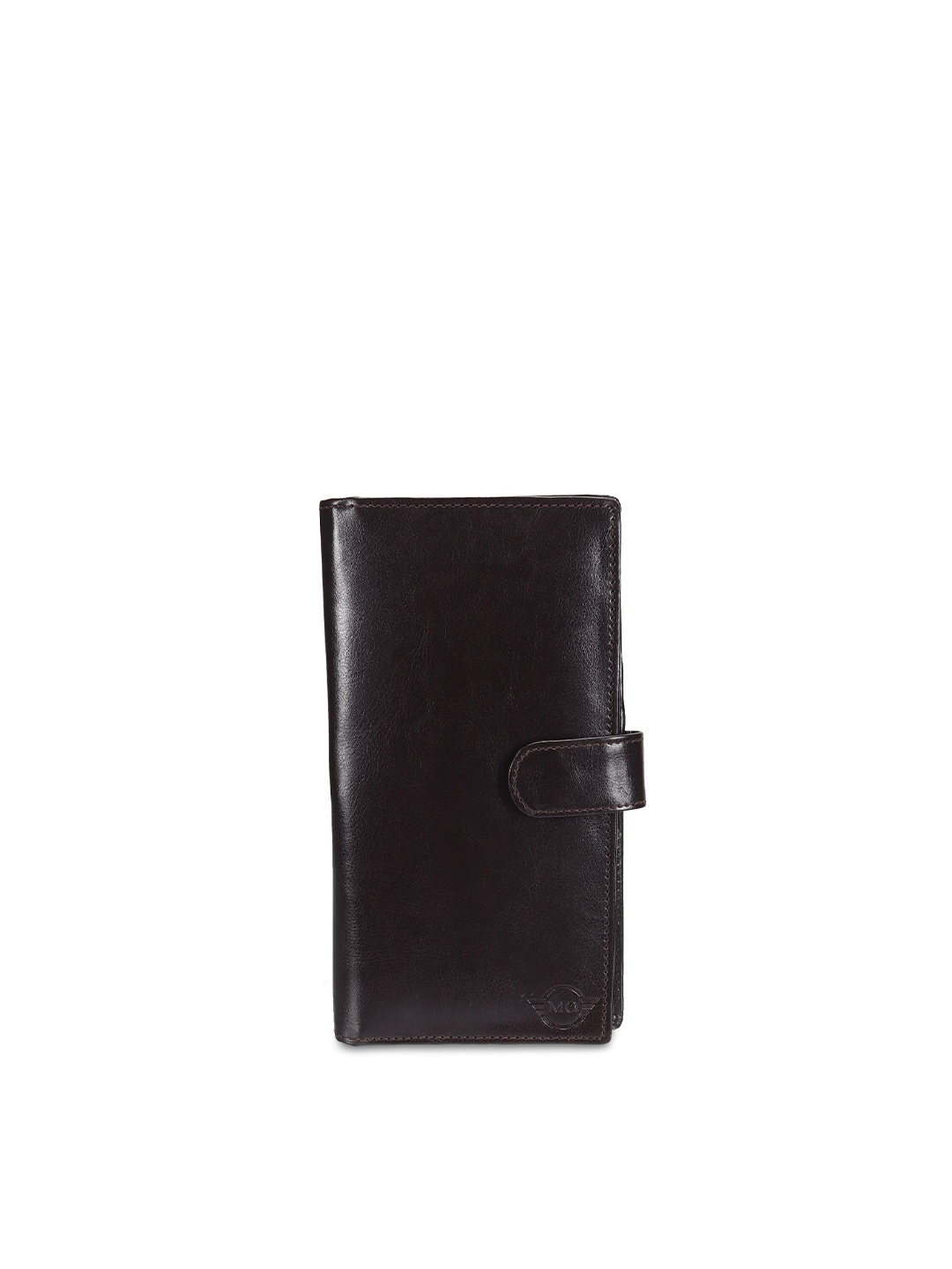 

MUTAQINOTI Unisex Brown Textured Leather Passport Holder