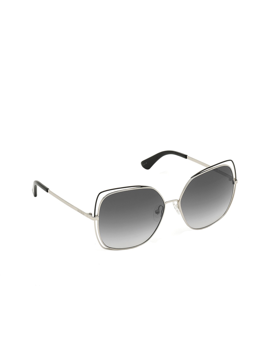

GUESS Women Grey Lens & Gold-Toned Square Sunglasses with UV Protected Lens-GU7638 61 10C