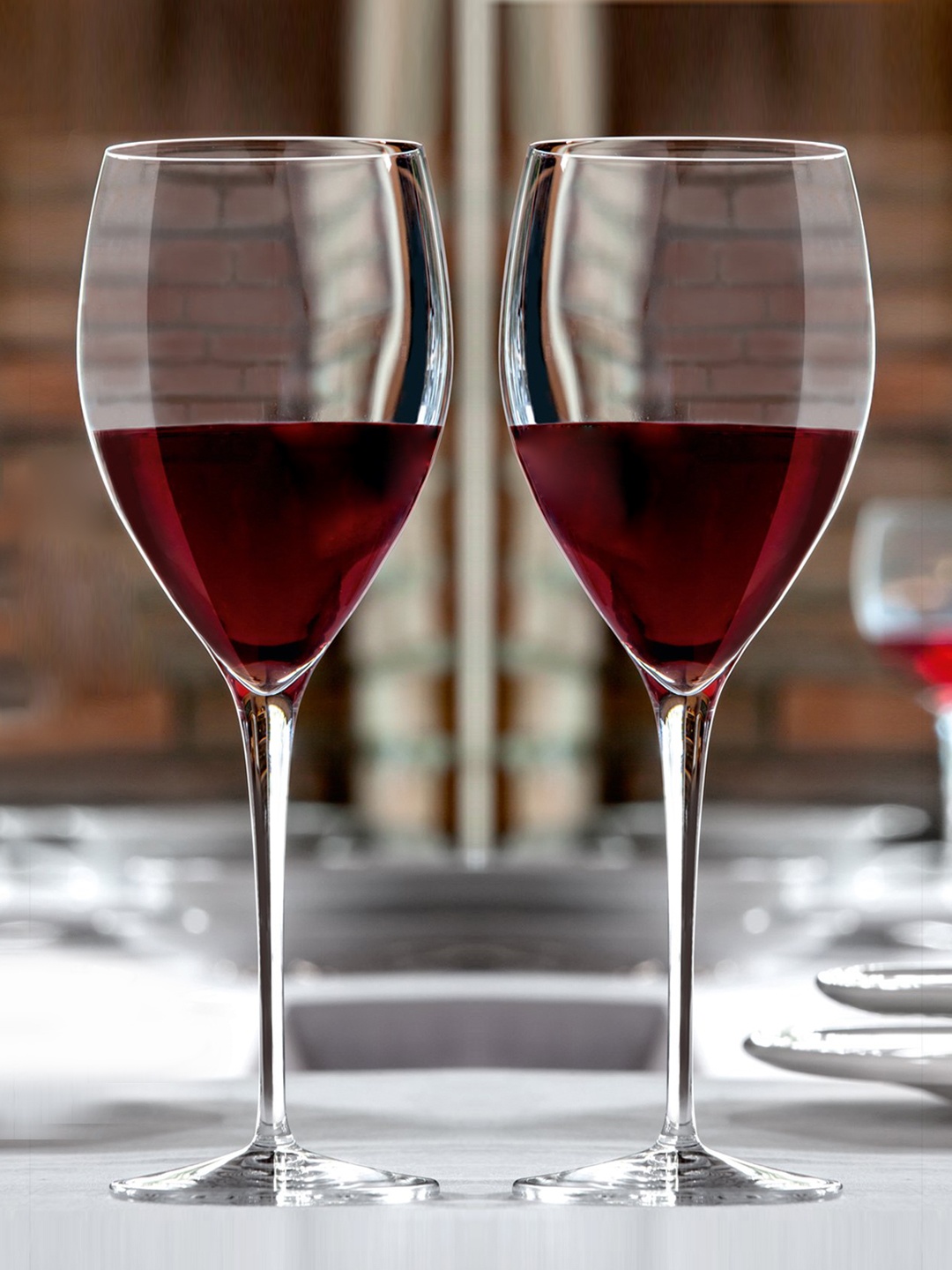 

Luigi Bormioli Set Of 2 Transparent Large Wine Glasses