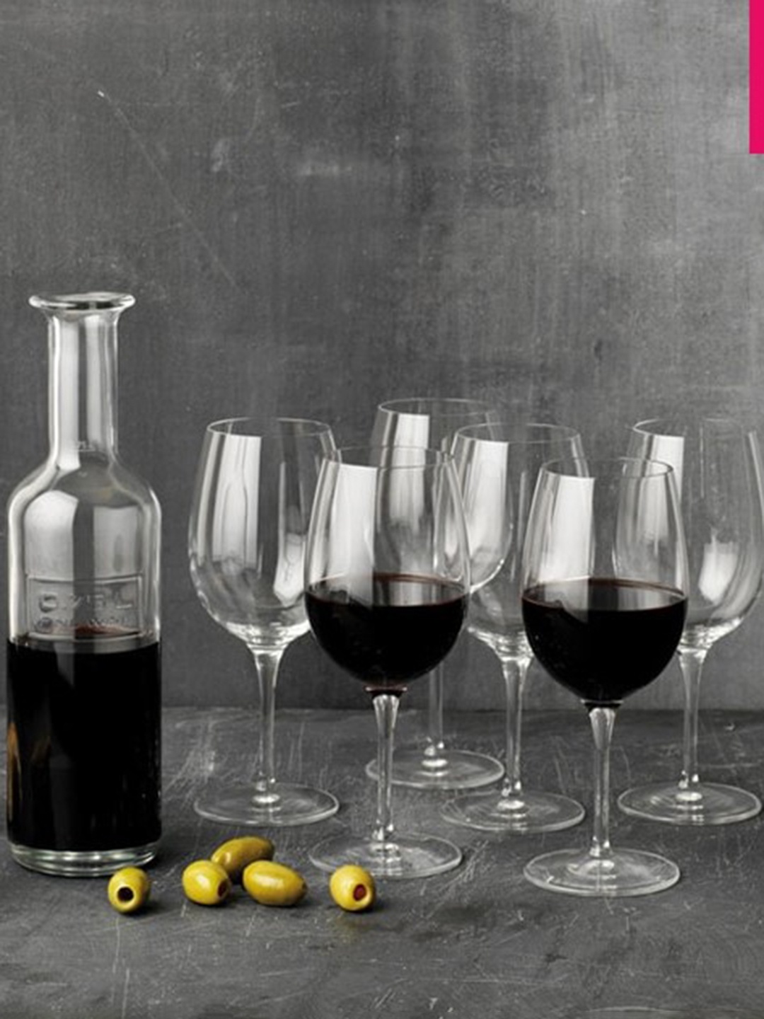 

Luigi Bormioli Set of 6 Optima Wine Glass & Jug Set, Transparent