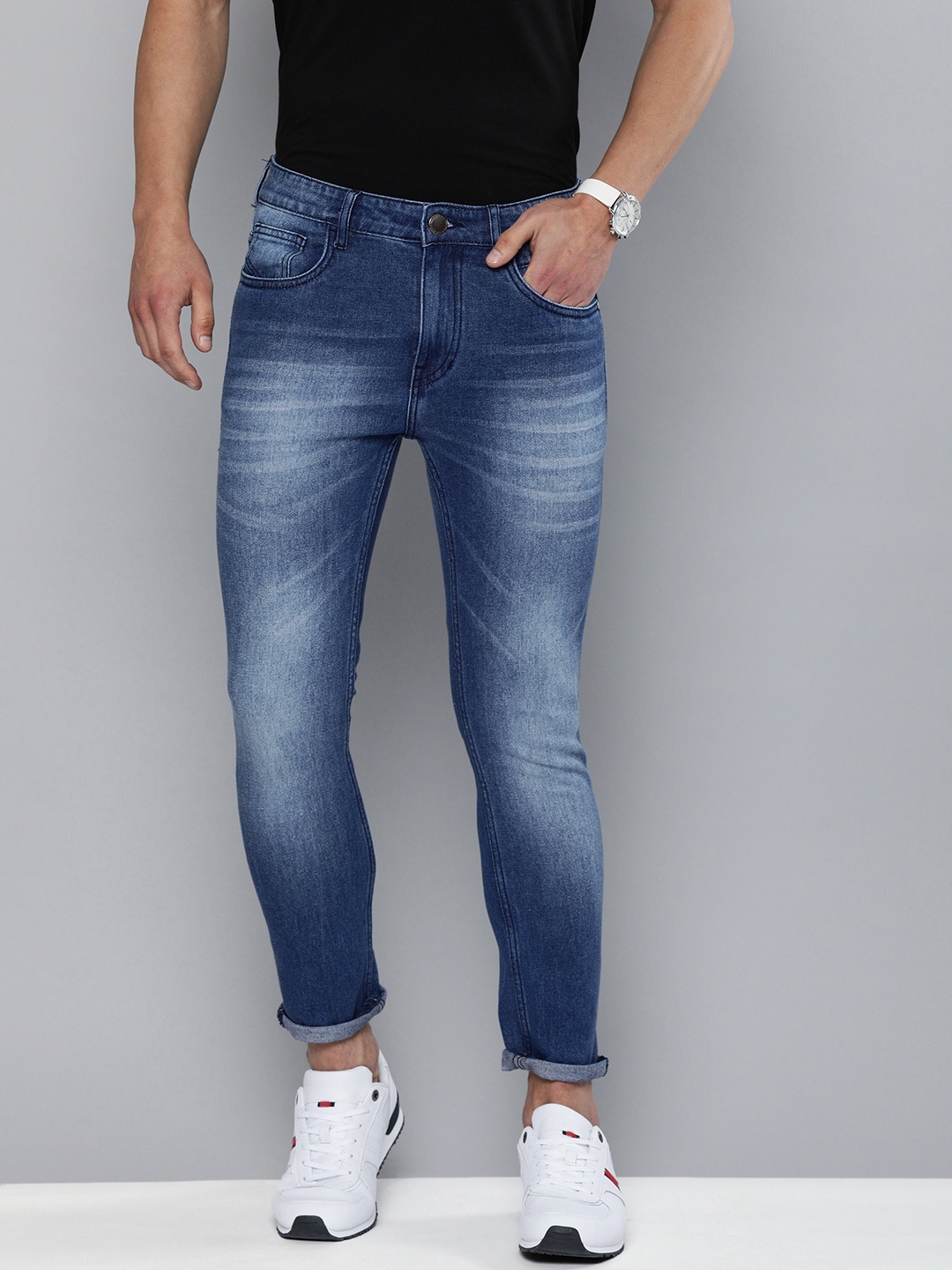 

Mast & Harbour Men Blue Skinny Fit Light Fade Mid Rise Stretchable Jeans