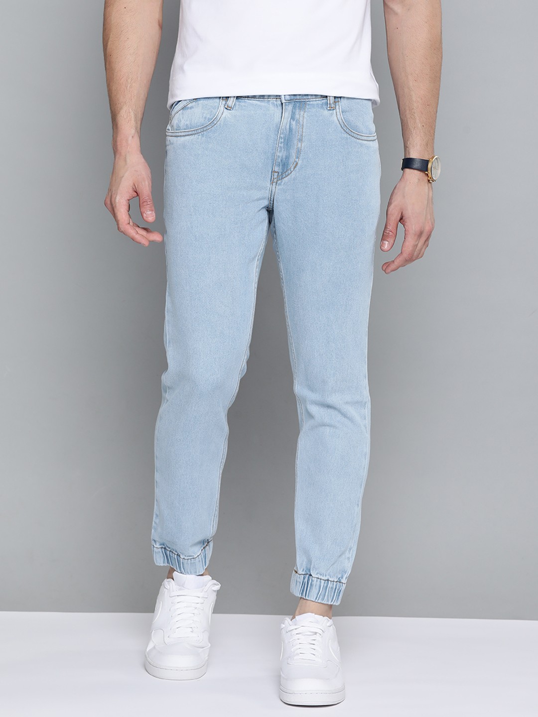 

Mast & Harbour Men Blue Slim Fit Stretchable Jogger Jeans
