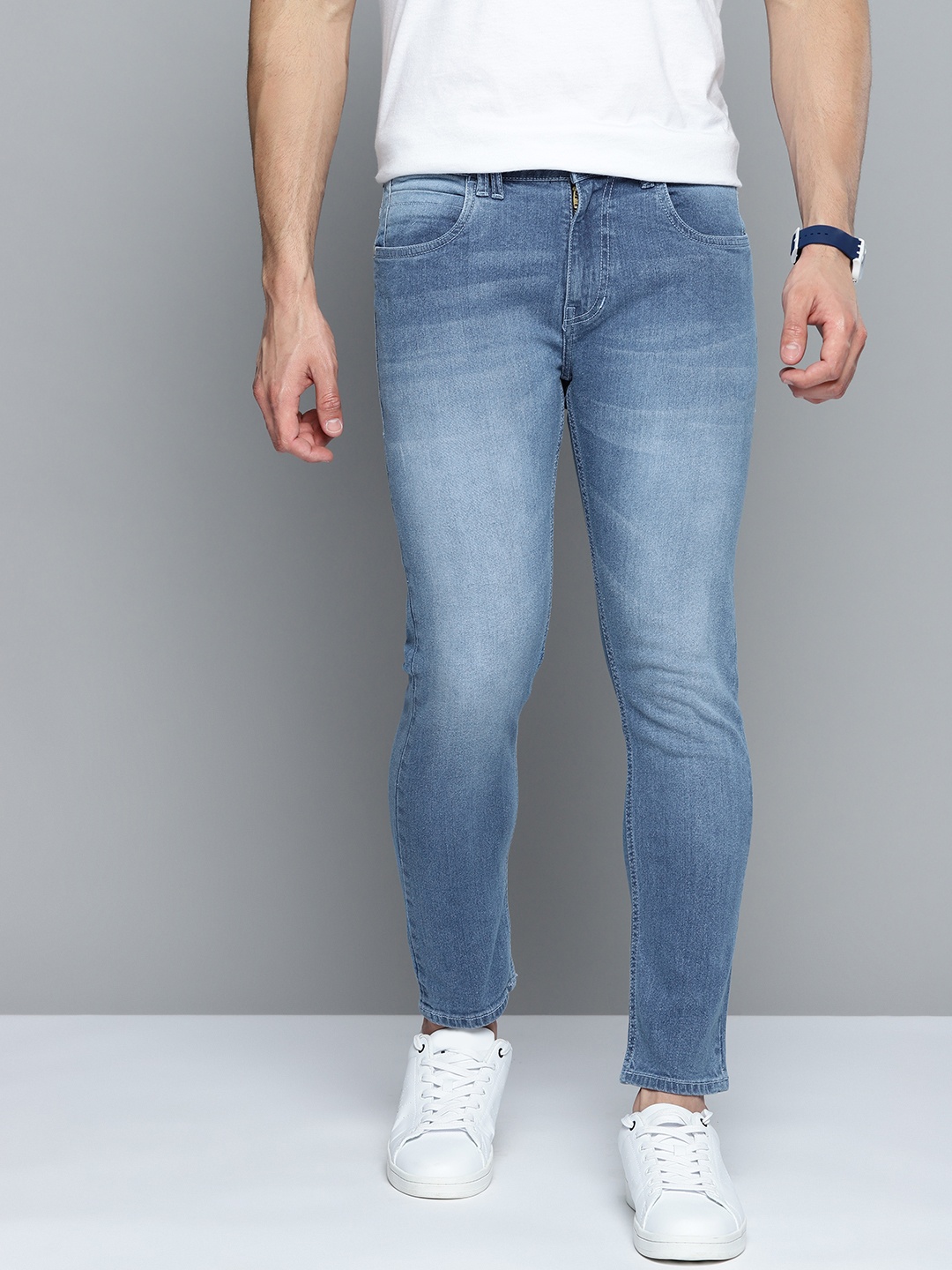 

Mast & Harbour Men Blue Light Fade Skinny Fit Stretchable Jeans