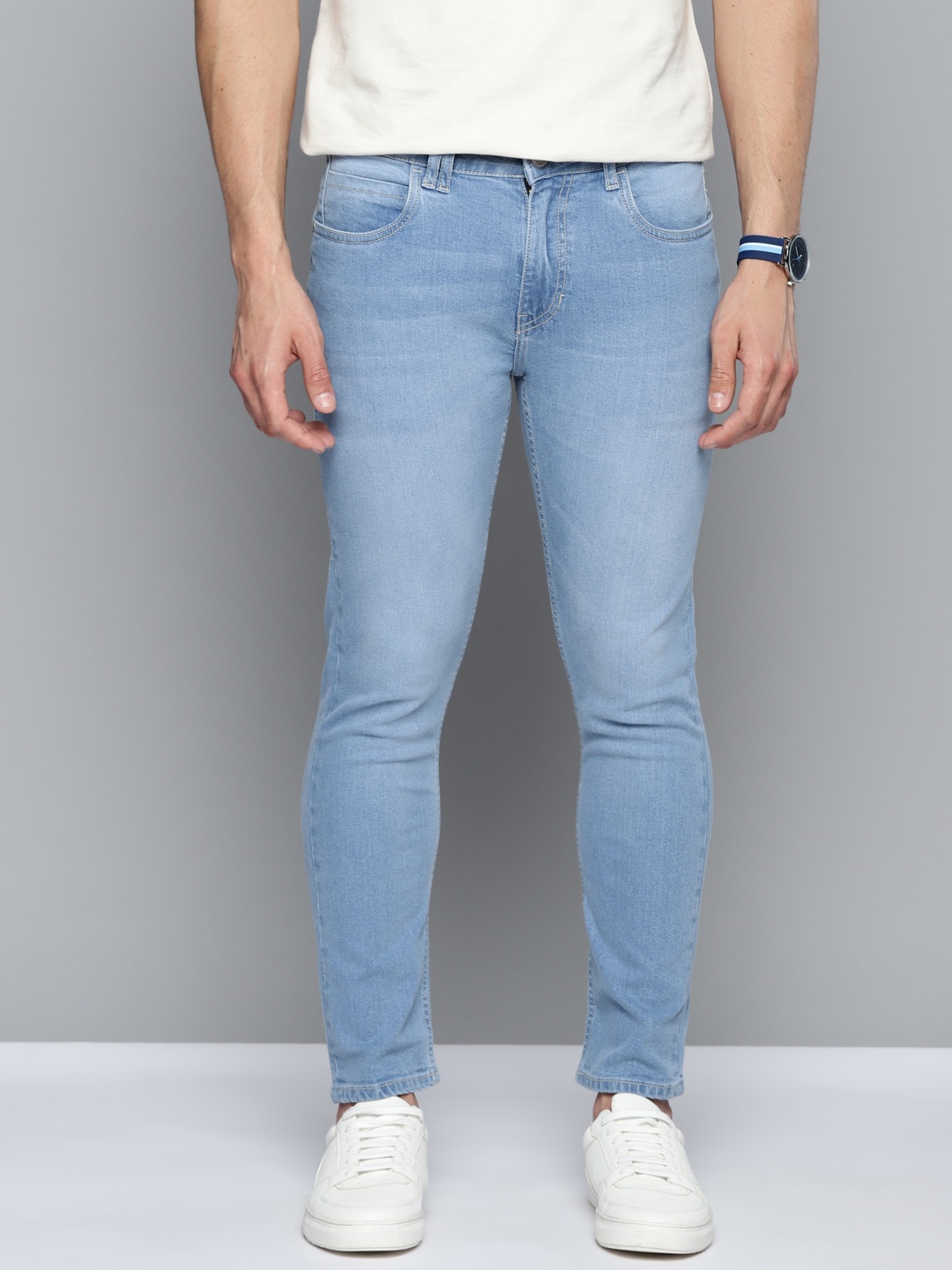 

Mast & Harbour Men Blue Skinny Fit Light Fade Stretchable Jeans