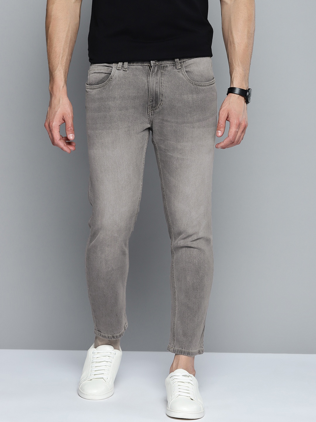 

Mast & Harbour Men Grey Light Fade Skinny Fit Stretchable Jeans