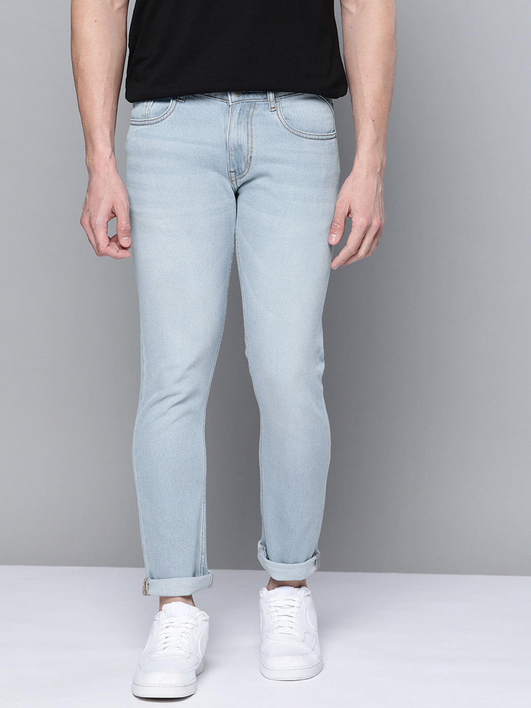 

Mast & Harbour Men Blue Skinny Fit Light Fade Stretchable Jeans