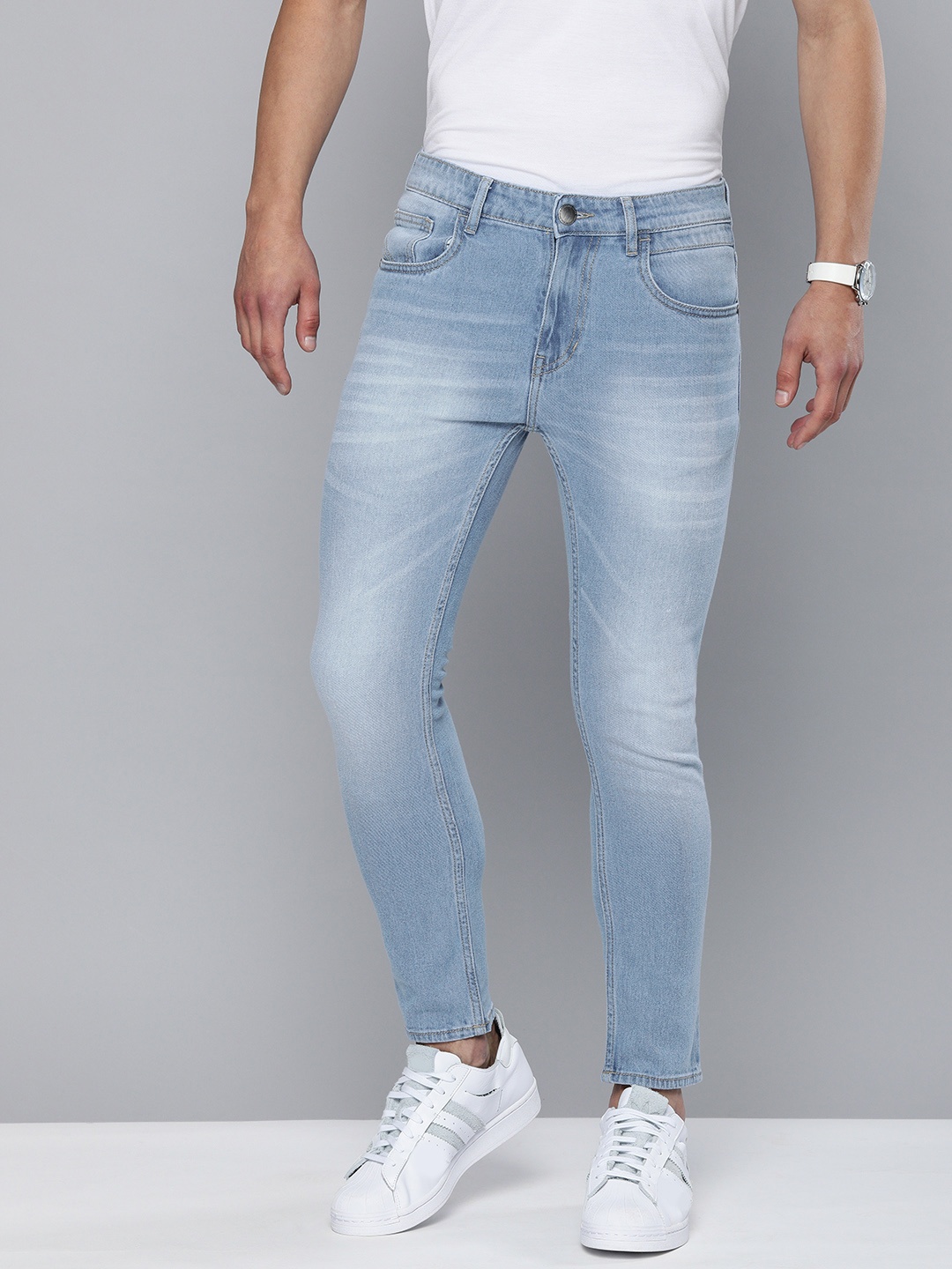 

Mast & Harbour Men Blue Skinny Fit Light Fade Mid Rise Stretchable Jeans