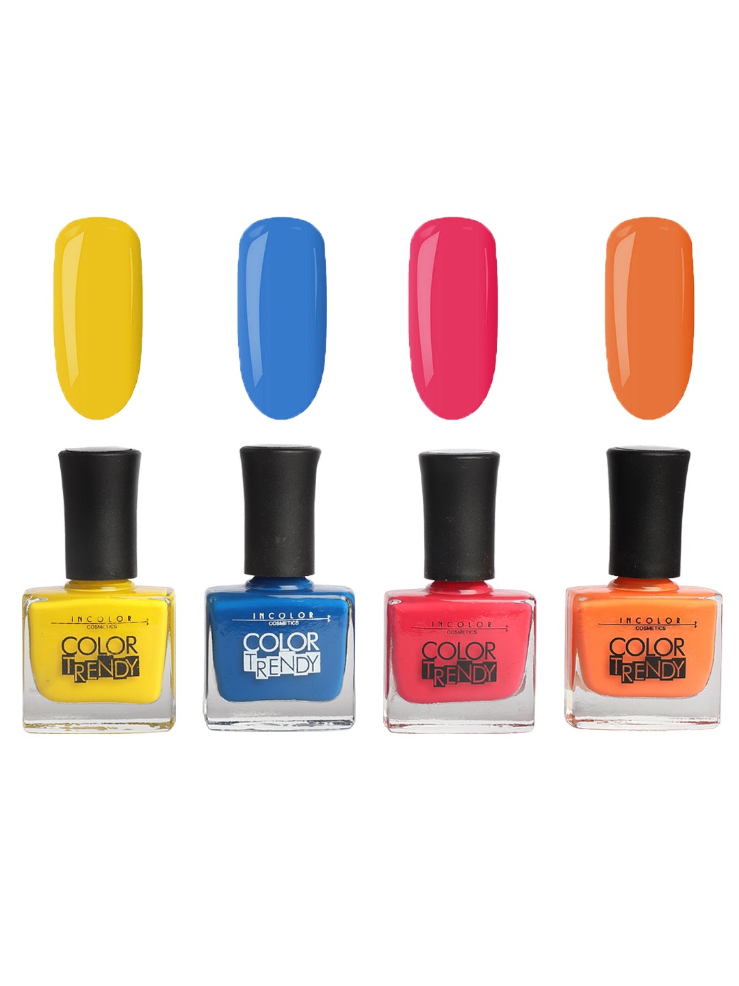 

INCOLOR Set of 4 Colour Trendy Nail Paint Combo (20.86.85.34) 9.5ml, Multi