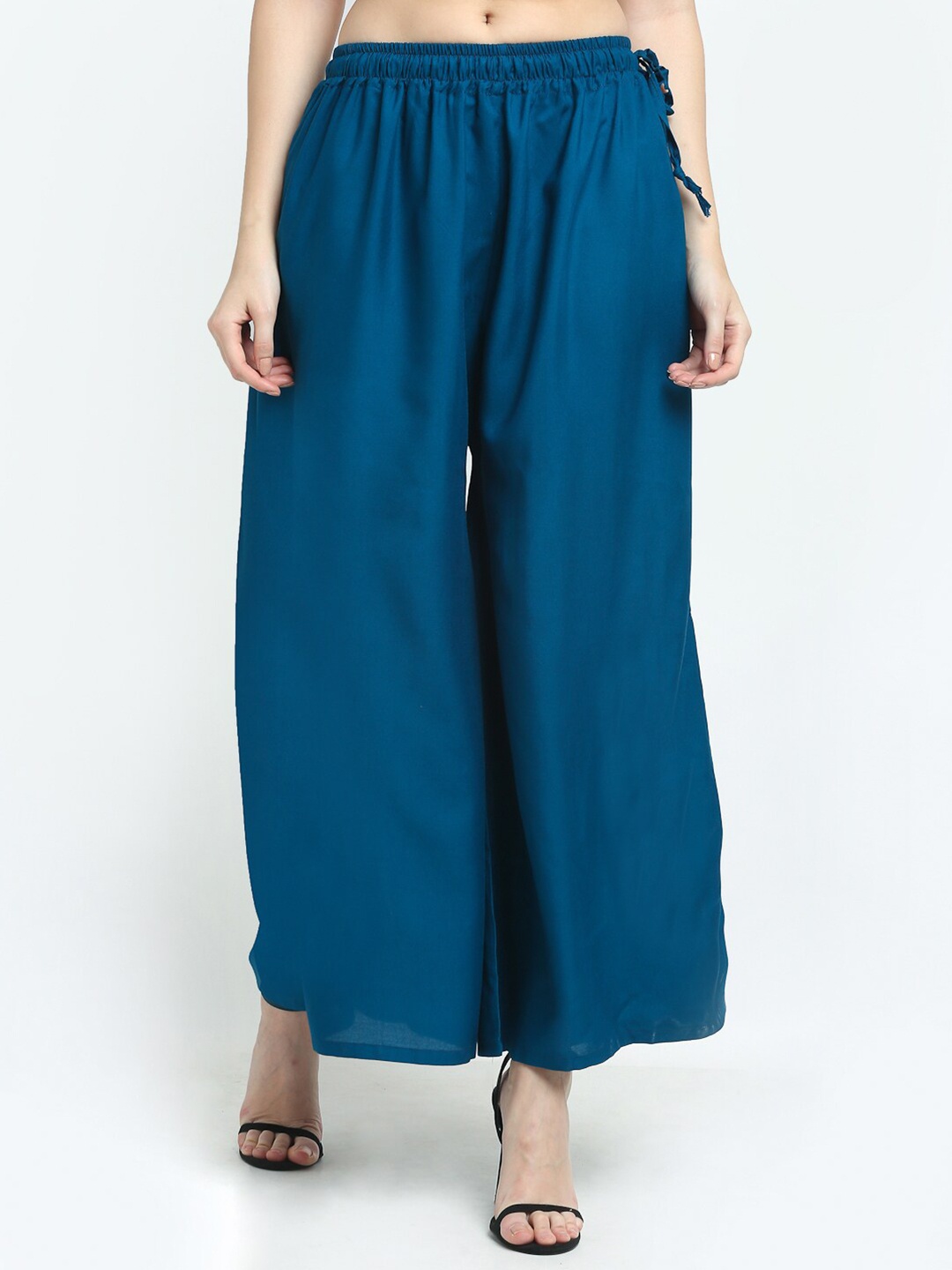 

TAG 7 Women Blue Flared Palazzos