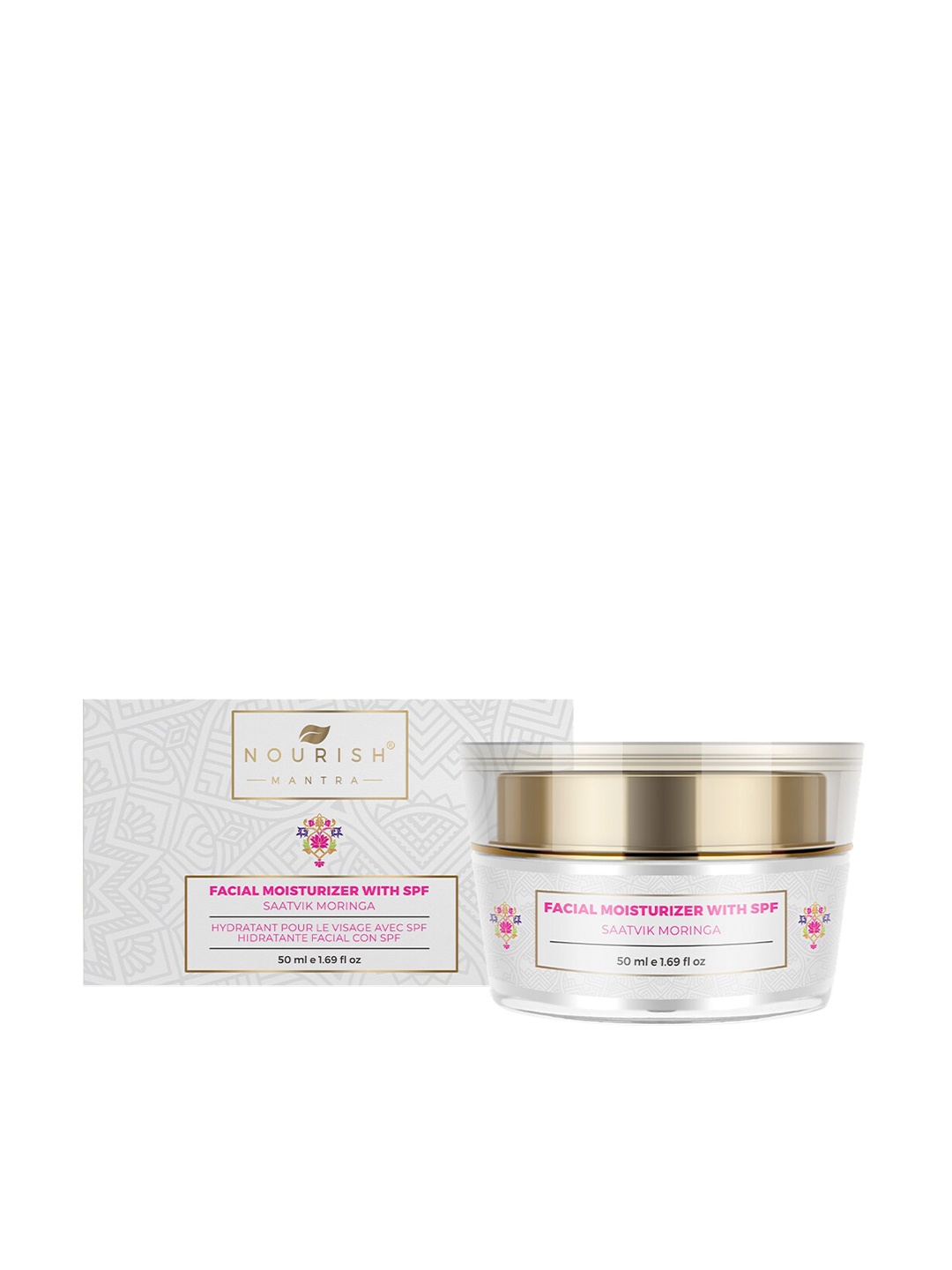 

Nourish Mantra Saatvik Moringa Facial Moisturizer with SPF 50ml, White