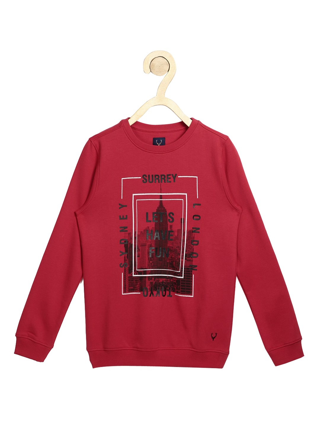 

Allen Solly Junior Boys Red Printed Sweatshirt