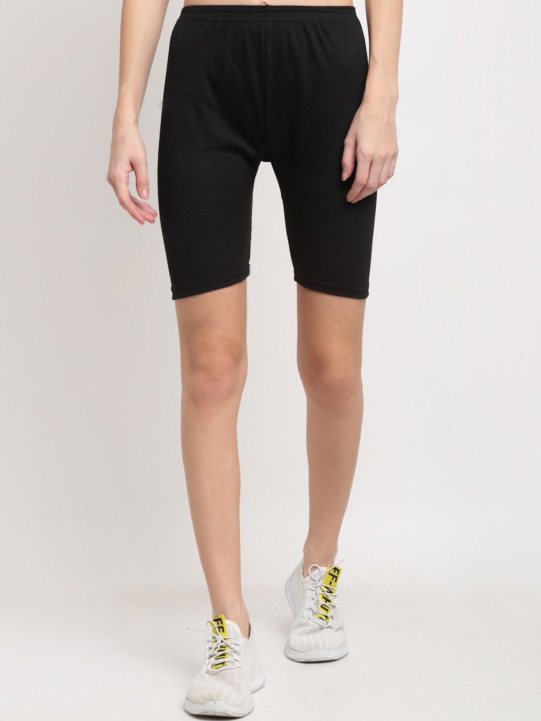 

Miaz Lifestyle Women Black Skinny Fit Sports Shorts