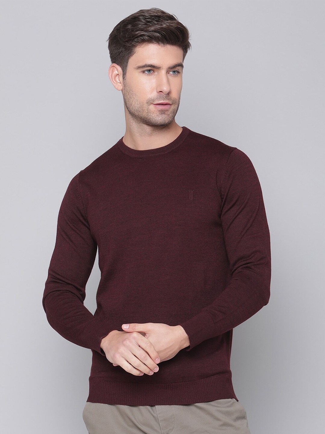 

Bruun & Stengade Men Maroon Pullover