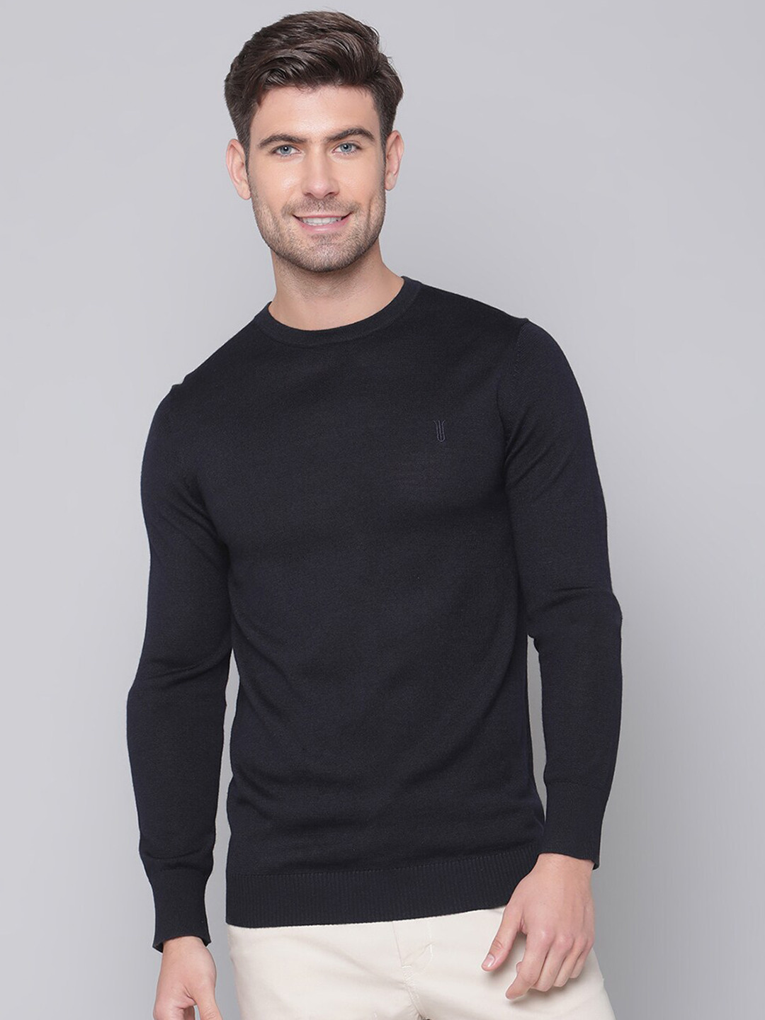 

Bruun & Stengade Men Navy Blue Pullover