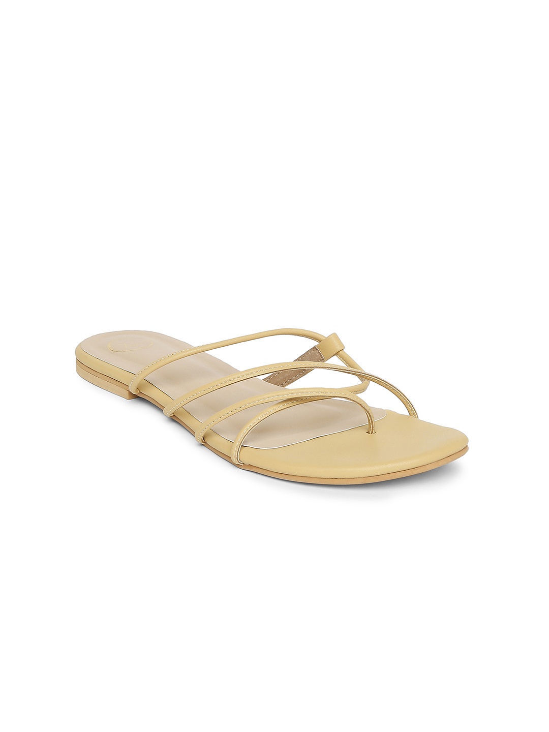 

20Dresses Women Yellow Leather Open Toe Flats
