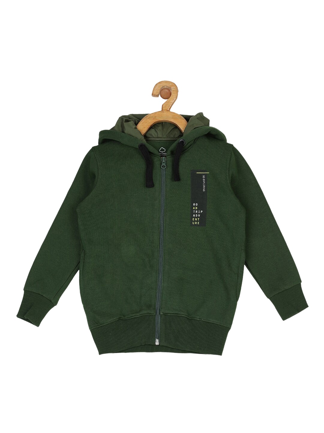 

Sweet Dreams Boys Green Solid Fleece Hooded Tracksuits