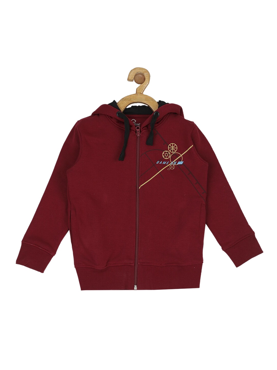 

Sweet Dreams Boys Burgundy Solid Hooded Tracksuits