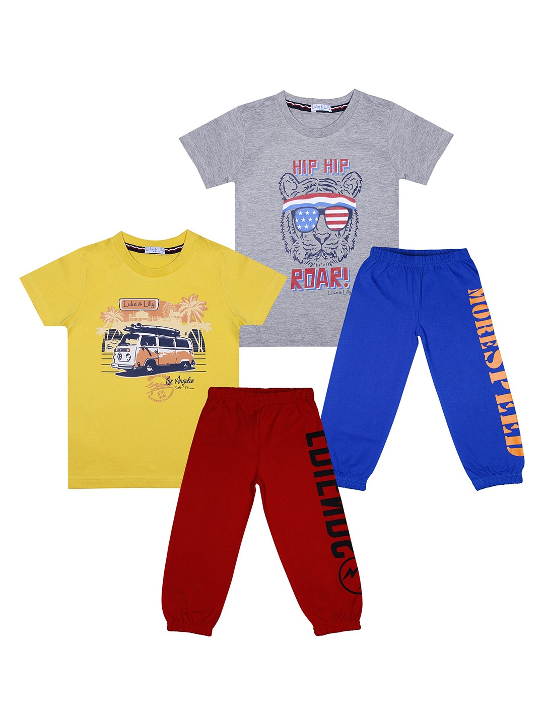

Luke & Lilly Boys Pack of 2 Grey & Yellow Printed T-shirt