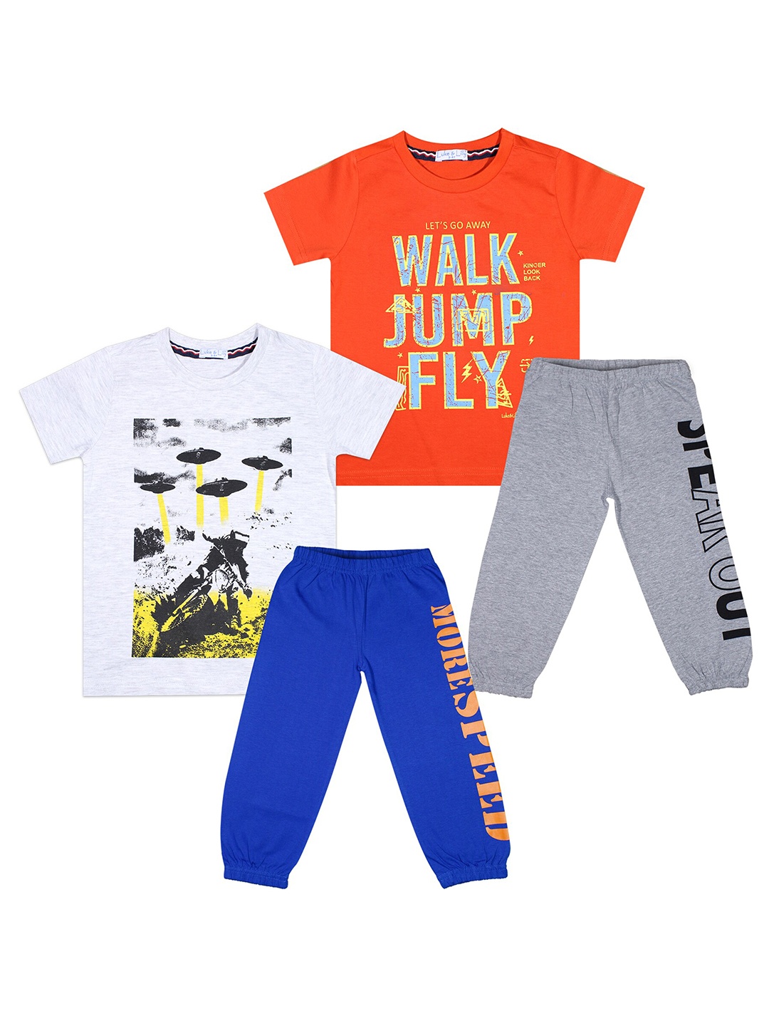 

Luke & Lilly Boys Pack of 2 Red & White Printed T-shirt with Pyjamas