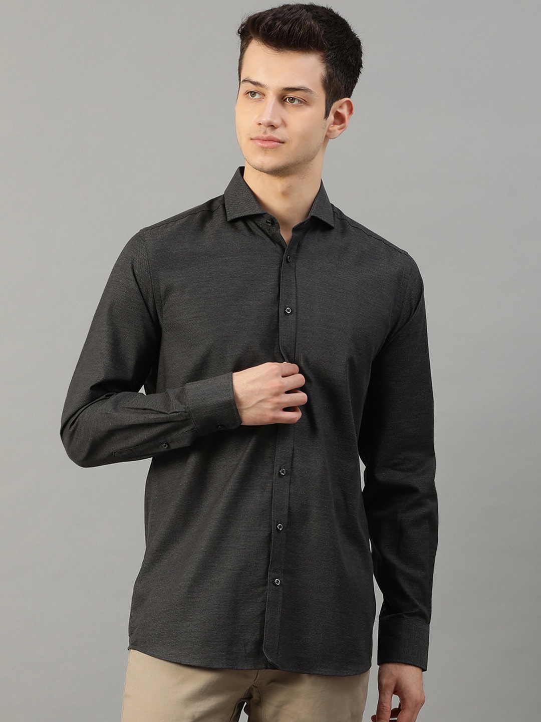 

Bruun & Stengade Men Grey Casual Shirt