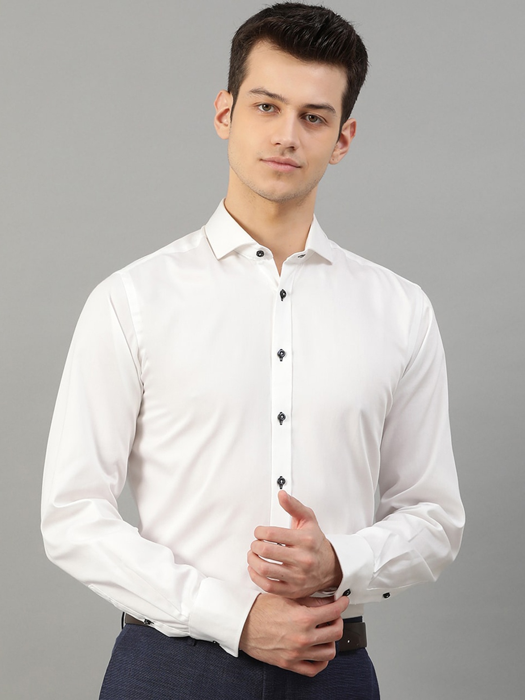

Bruun & Stengade Men White Opaque Casual Shirt
